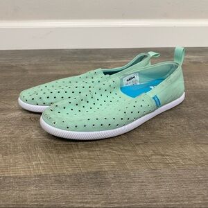 Native Green Perforated Slip On Shoes